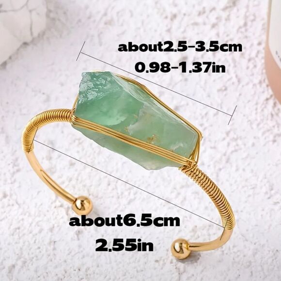 ✨ 🆕 ✨ Natural Elegant GoldTone YELLOW CITRINE Cuff Bracelet✨Last 1️⃣ in Stock✨ - Picture 4 of 10